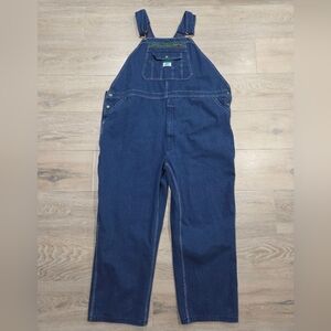 Liberty Overalls 50 X 30 Mens Dark Wash Blue Denim Bibs Work Wear Carpenter
